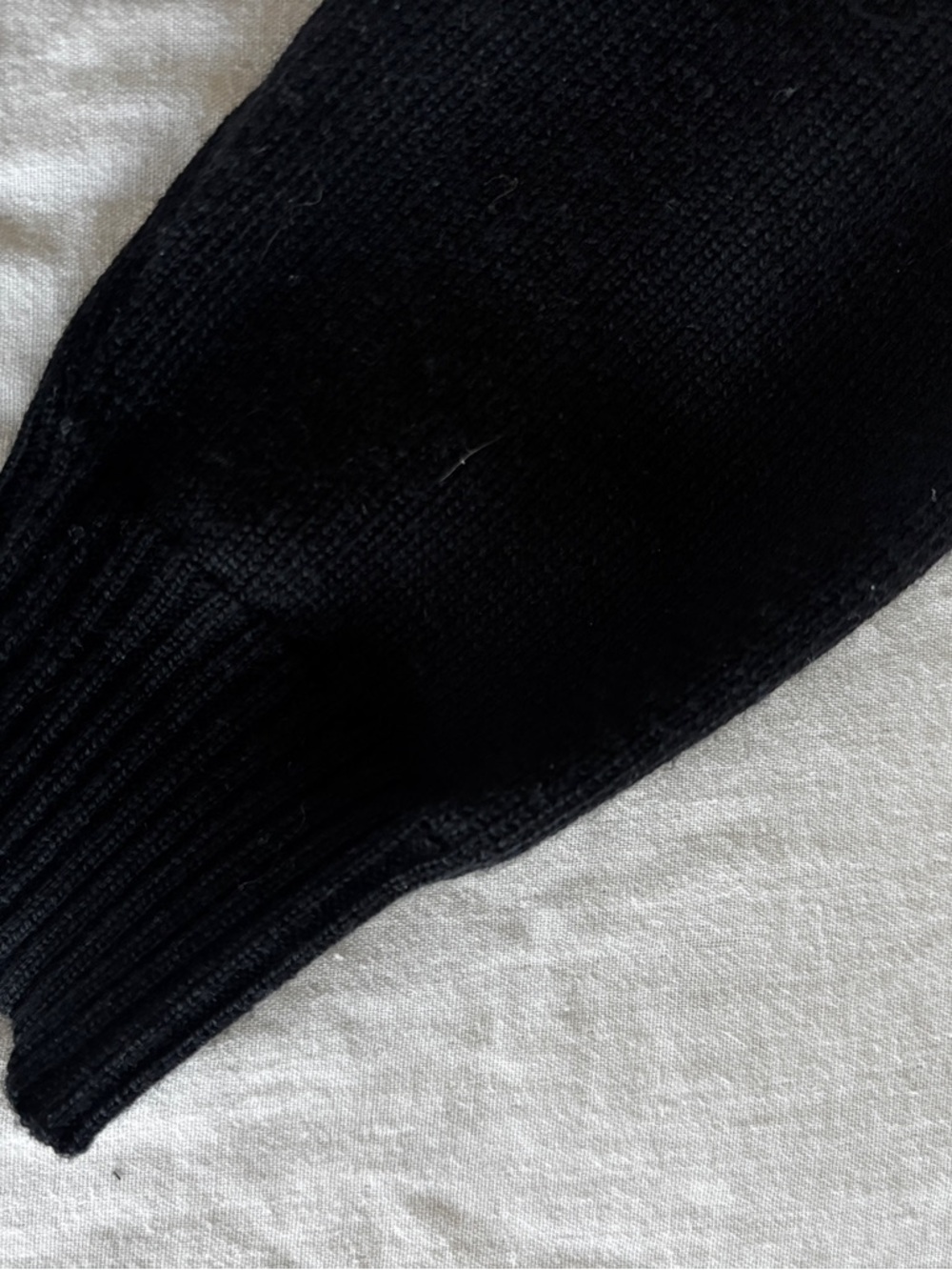 Faconnable Men's Black Zip-Up 100% Merino Wool Ribbed Funnel Collar Sweater - Picture 5 of 7